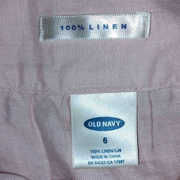 Old Navy light pink 100% linen skirt  Sz 6  EUC - Picture 5 of 5